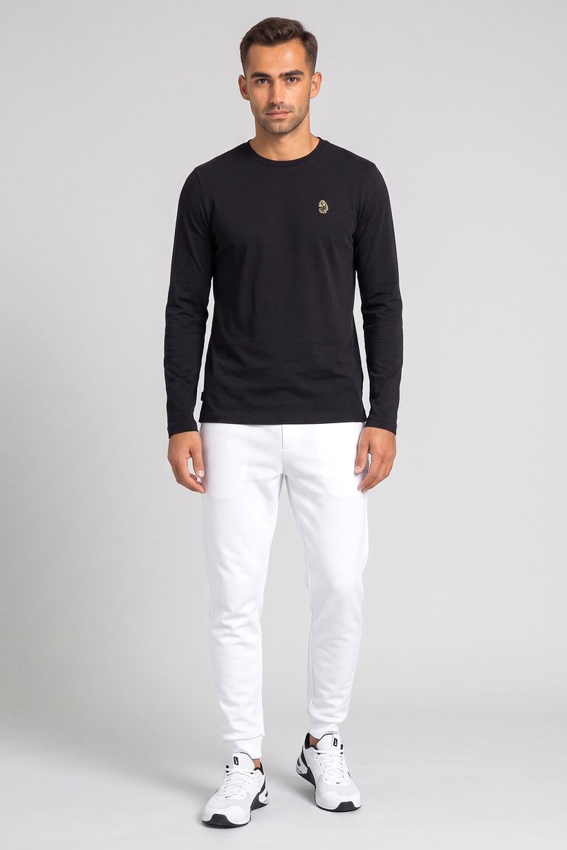 Men Sportswear Fit Long Sleeve Outdoor Sweatshirt, Black