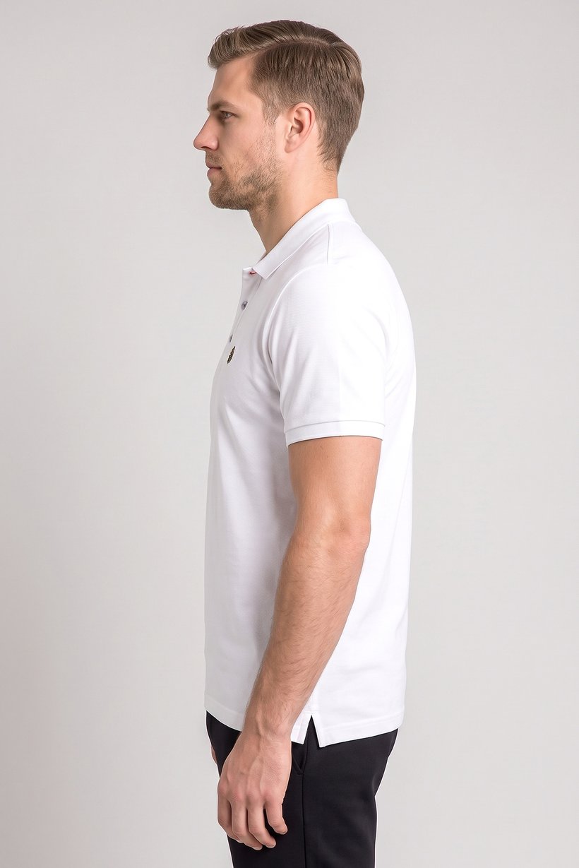 Men Sportswear Fit Short Sleeve Outdoor Polo Shirt, White