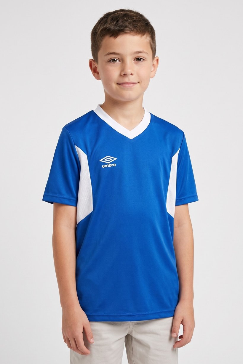 Kids Boy Sportswear Fit Short Sleeve Training Jersey, Blue