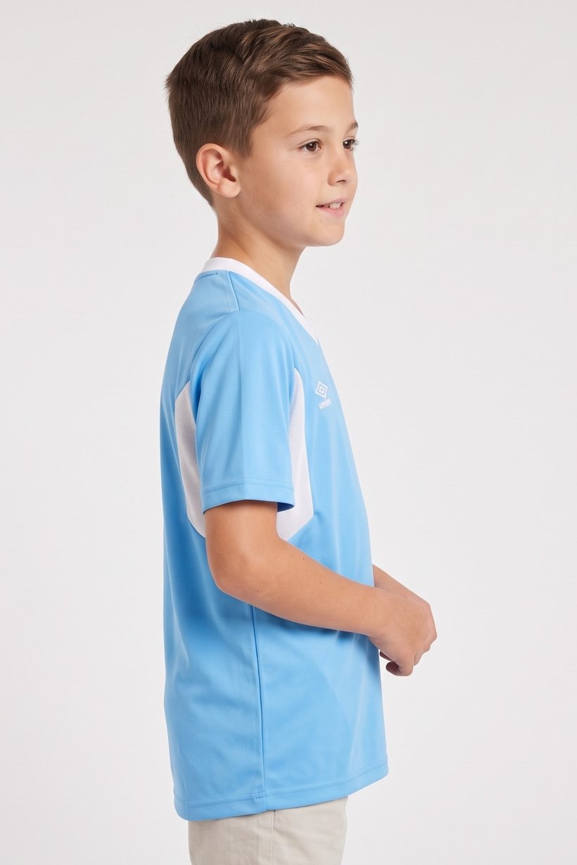 Kids Boy Sportswear Fit Short Sleeve Training Jersey, Light Blue