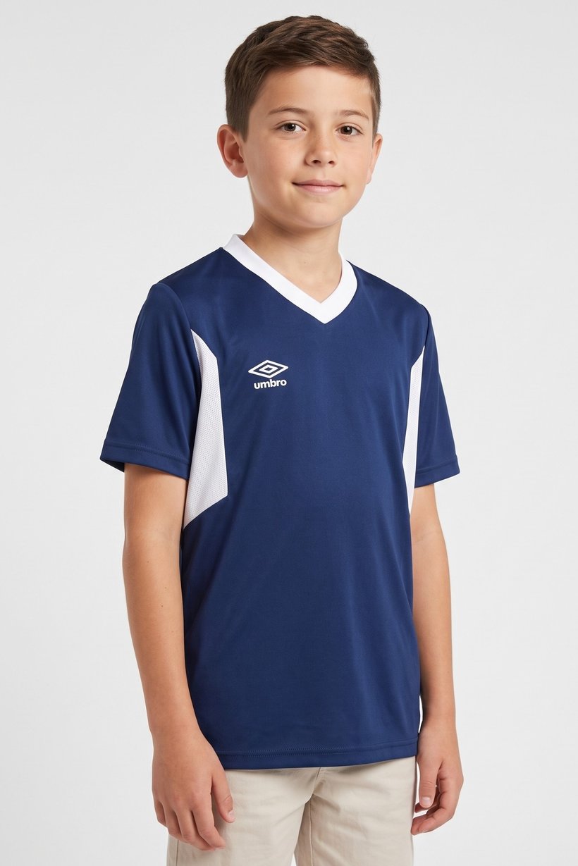 Kids Boy Sportswear Fit Short Sleeve Training Jersey, Navy