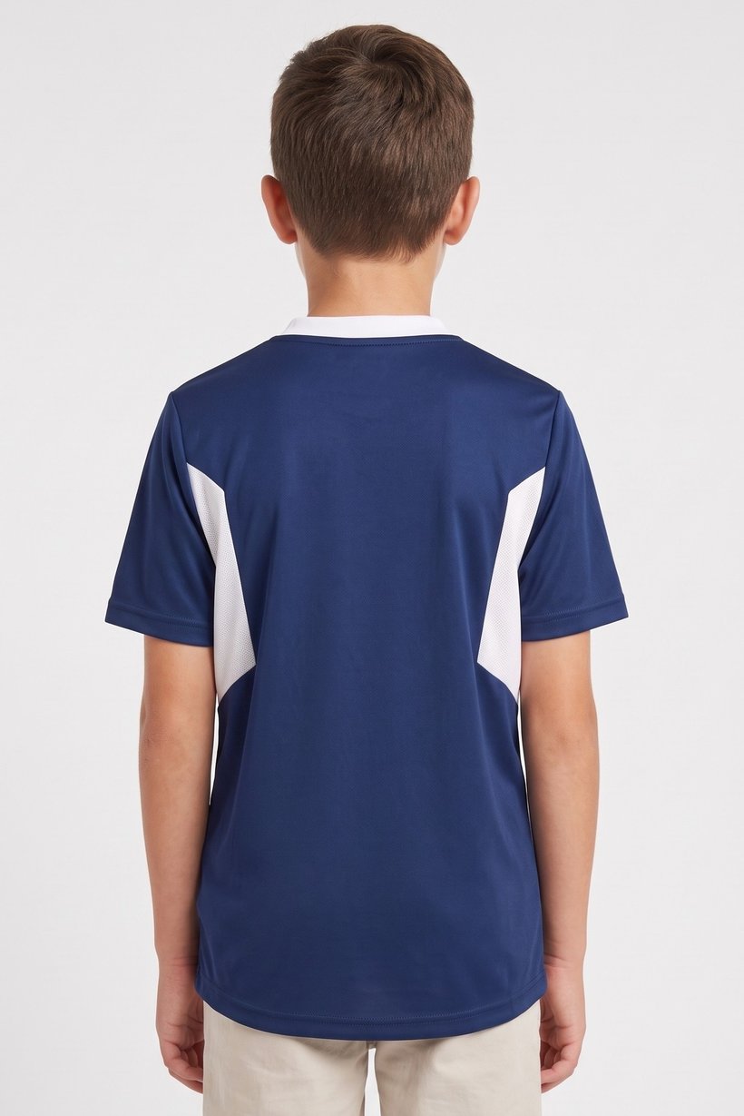 Kids Boy Sportswear Fit Short Sleeve Training Jersey, Navy