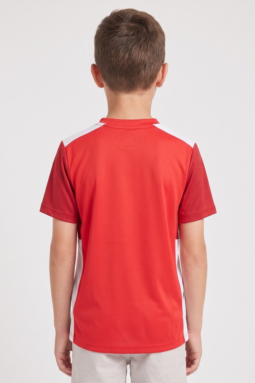 Kids Boy Sportswear Fit Short Sleeve Training Jersey, Red