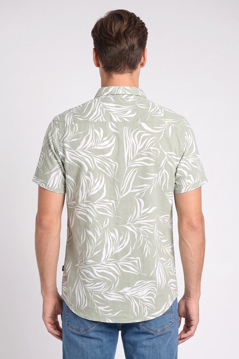 Men Regular Fit Allover Print Short Sleeve Casual Shirt, Multicolor