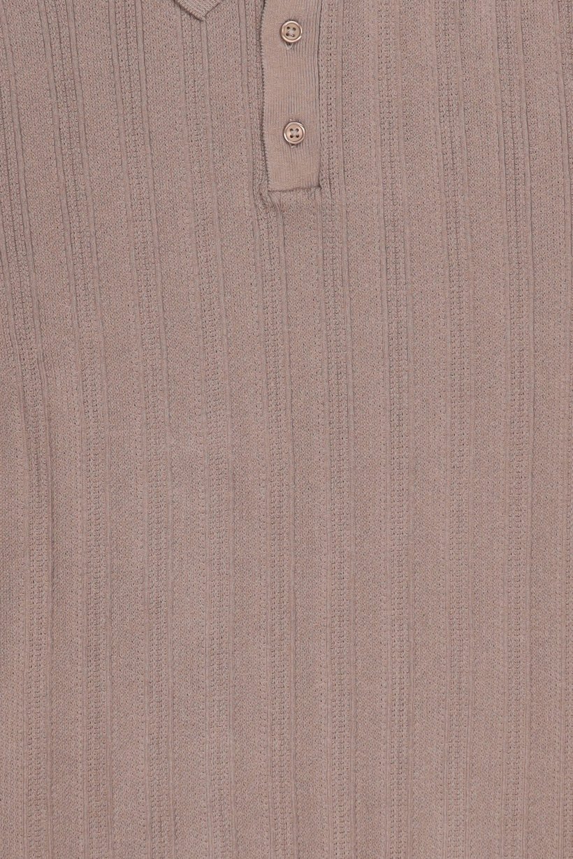 Men Regular Fit Short Sleeve Outdoor Polo Shirt, Taupe