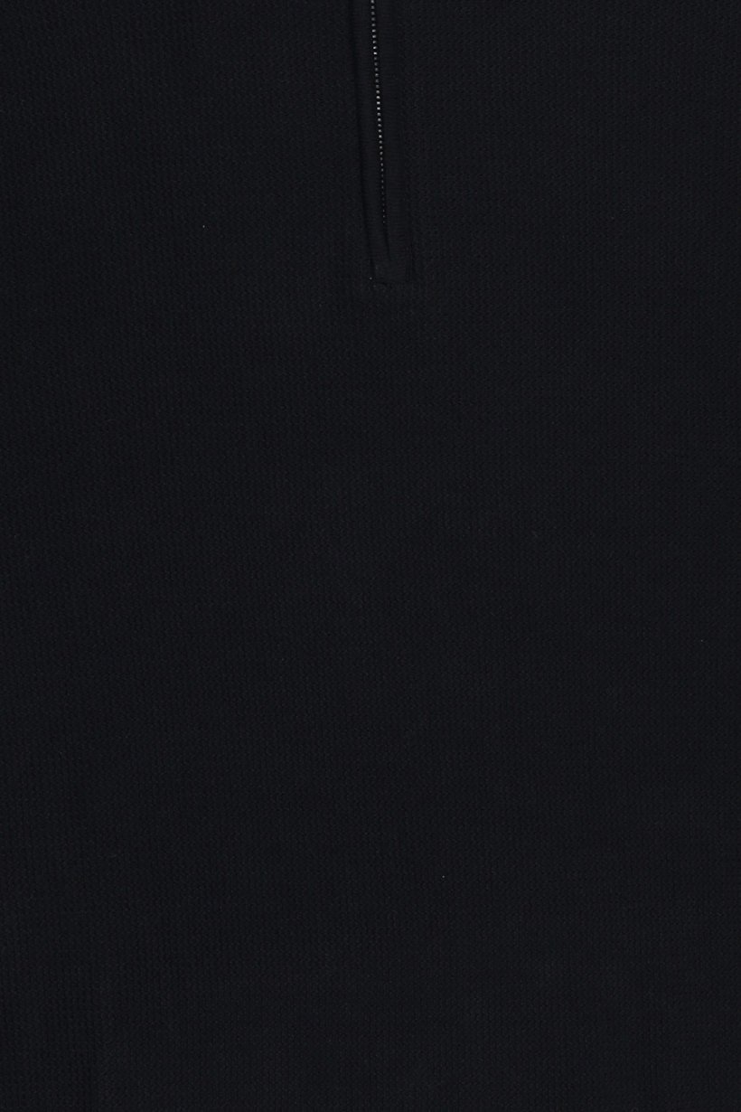 Men Mock Neck Knitted Sweater, Navy