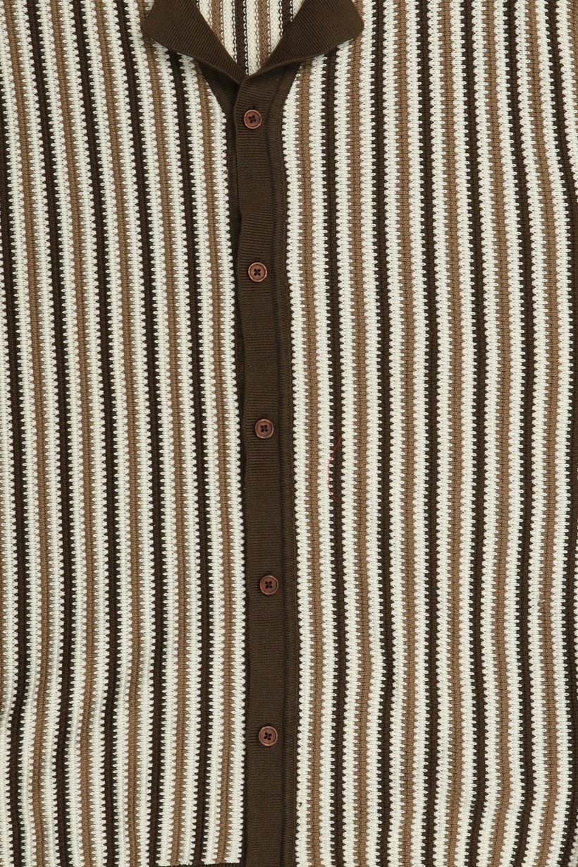 Men Regular Fit Short Sleeve Stripe Polo Shirt, Multicolor