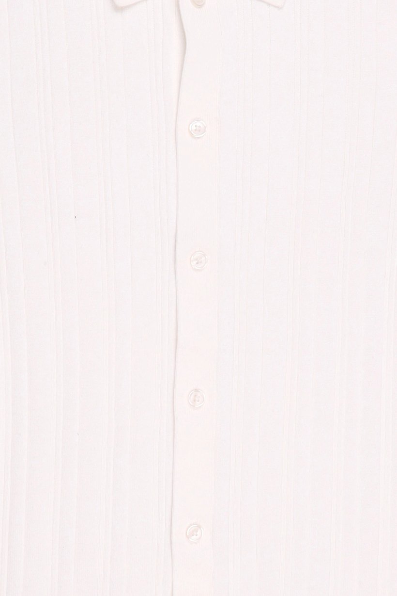 Men Regular Fit Short Sleeve Polo Shirt, Off White