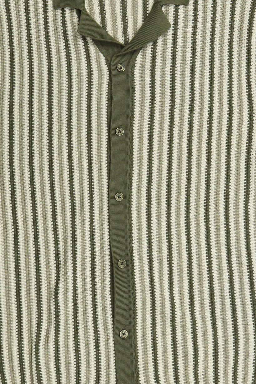 Men Regular Fit Short Sleeve Stripe Polo Shirt, Multicolor