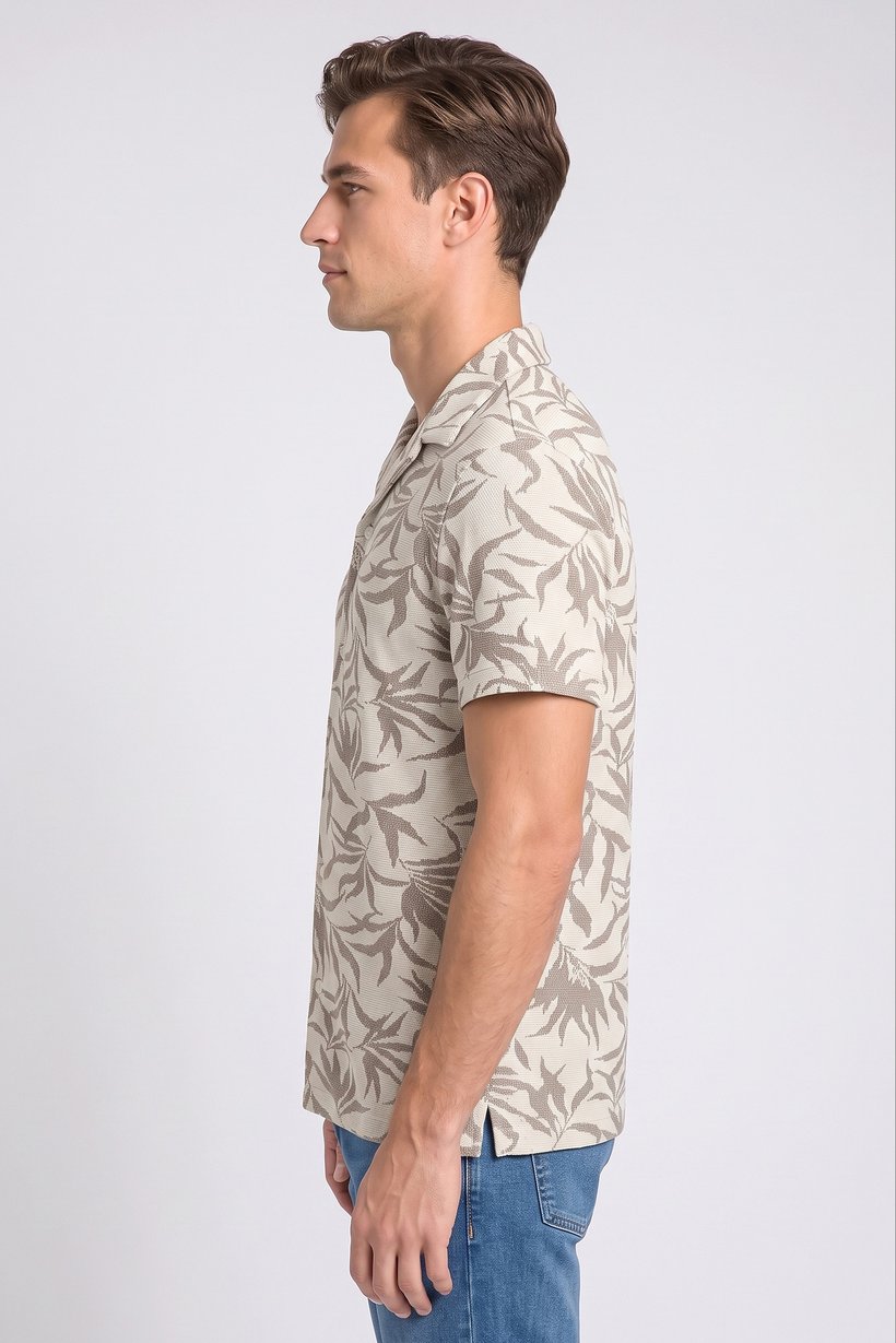 Men Relaxed Fit Allover Print Short Sleeve Casual Shirt, Multicolor