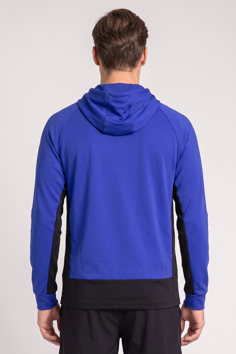 Men Sportswear Fit Long Sleeve Full Zip Training Hoodie, Blue