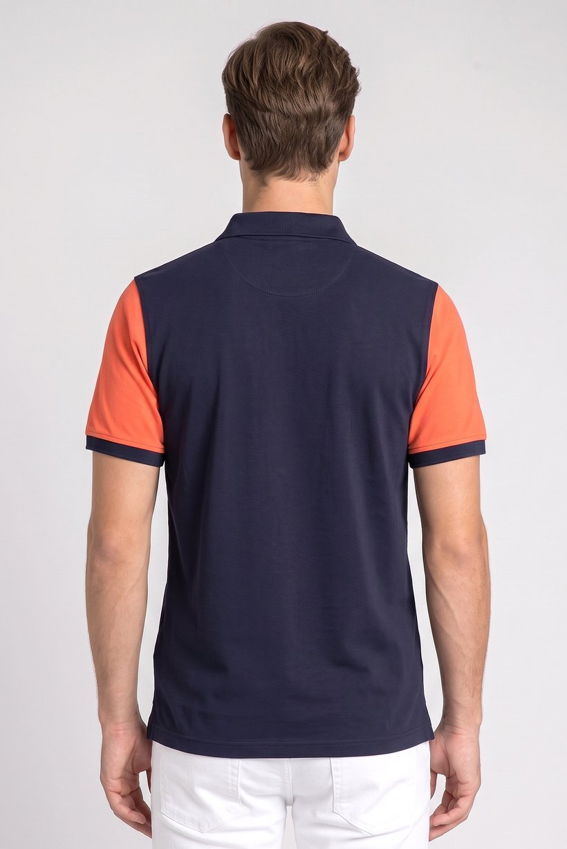 Men Sportswear Fit Short Sleeve Outdoor Polo Shirt, Multicolor