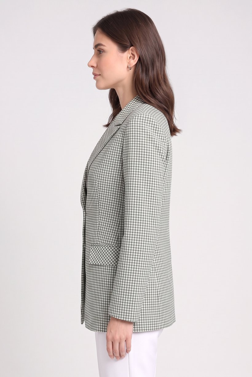 Women Regular Fit Micro Checkered Casual Blazer, Multicolor