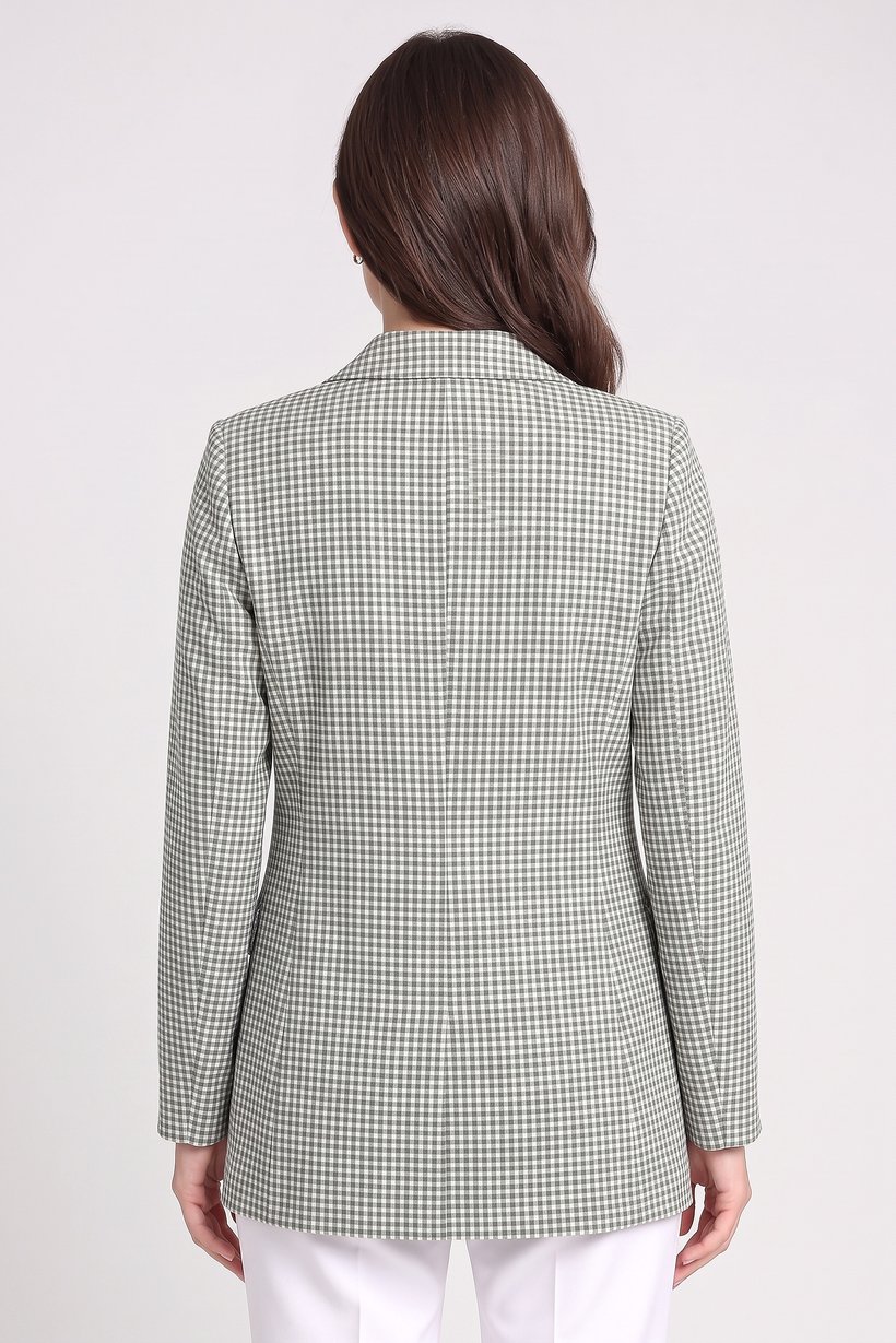 Women Regular Fit Micro Checkered Casual Blazer, Multicolor