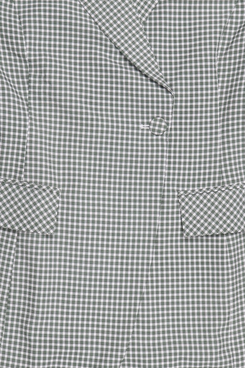 Women Regular Fit Micro Checkered Casual Blazer, Multicolor