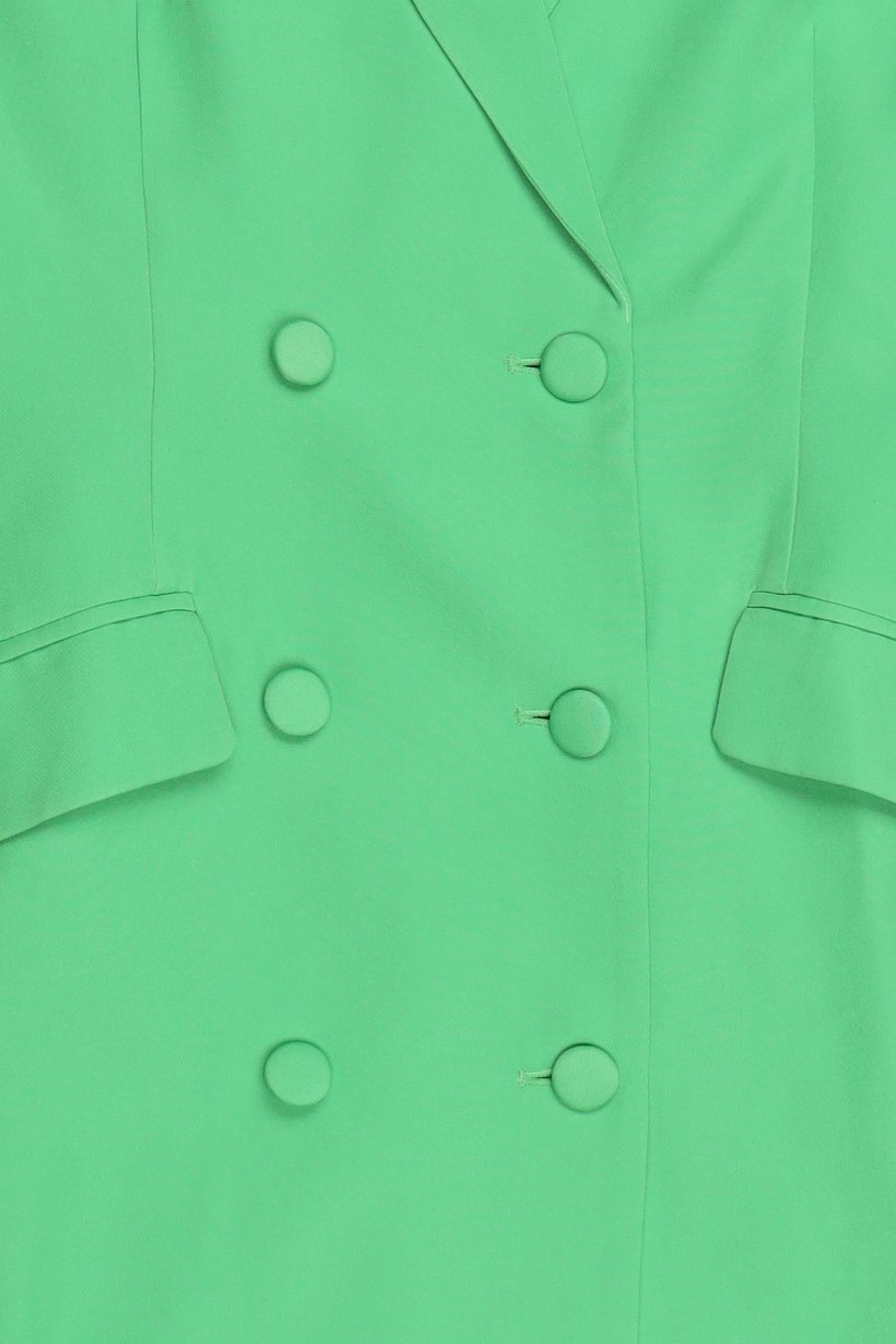 Women Solid Blazer Dress, Green