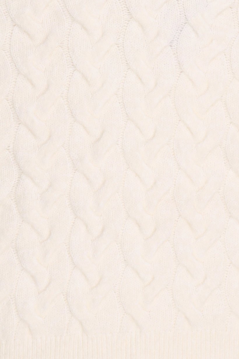 Women Turtle Neck Textured Sweater, Ivory
