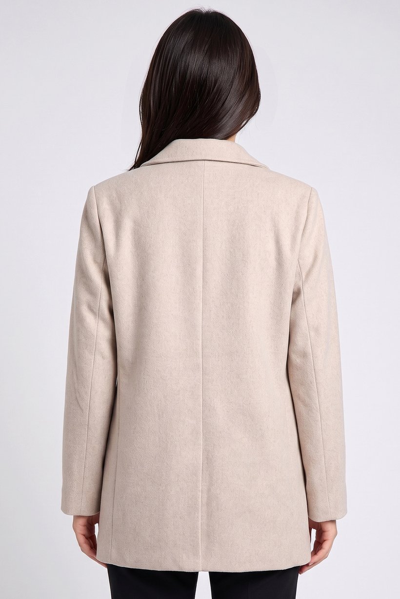 Women Regular Fit Textured Casual Blazer, Beige