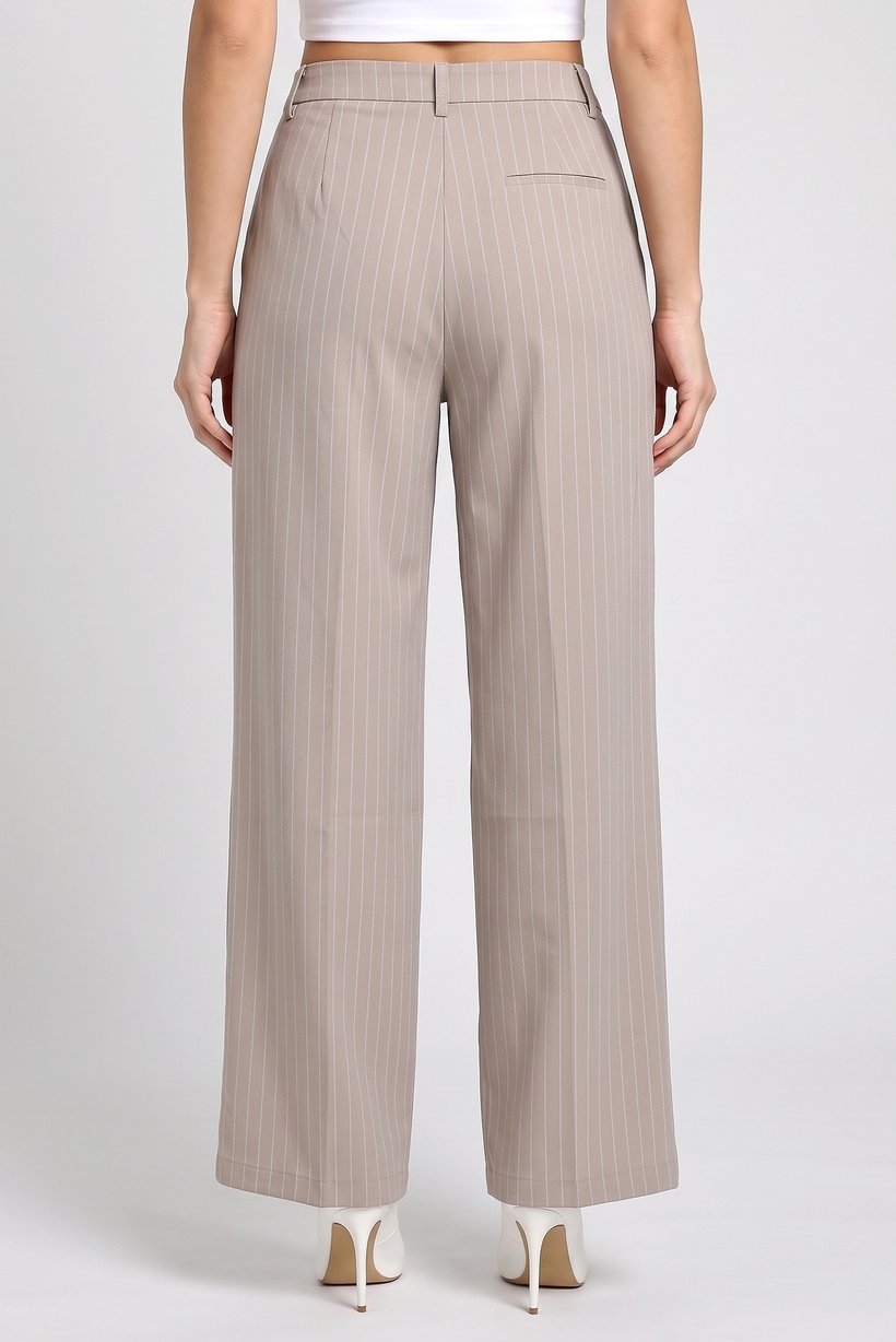 Women Regular Fit Stripe Wide Leg Pants, Multicolor