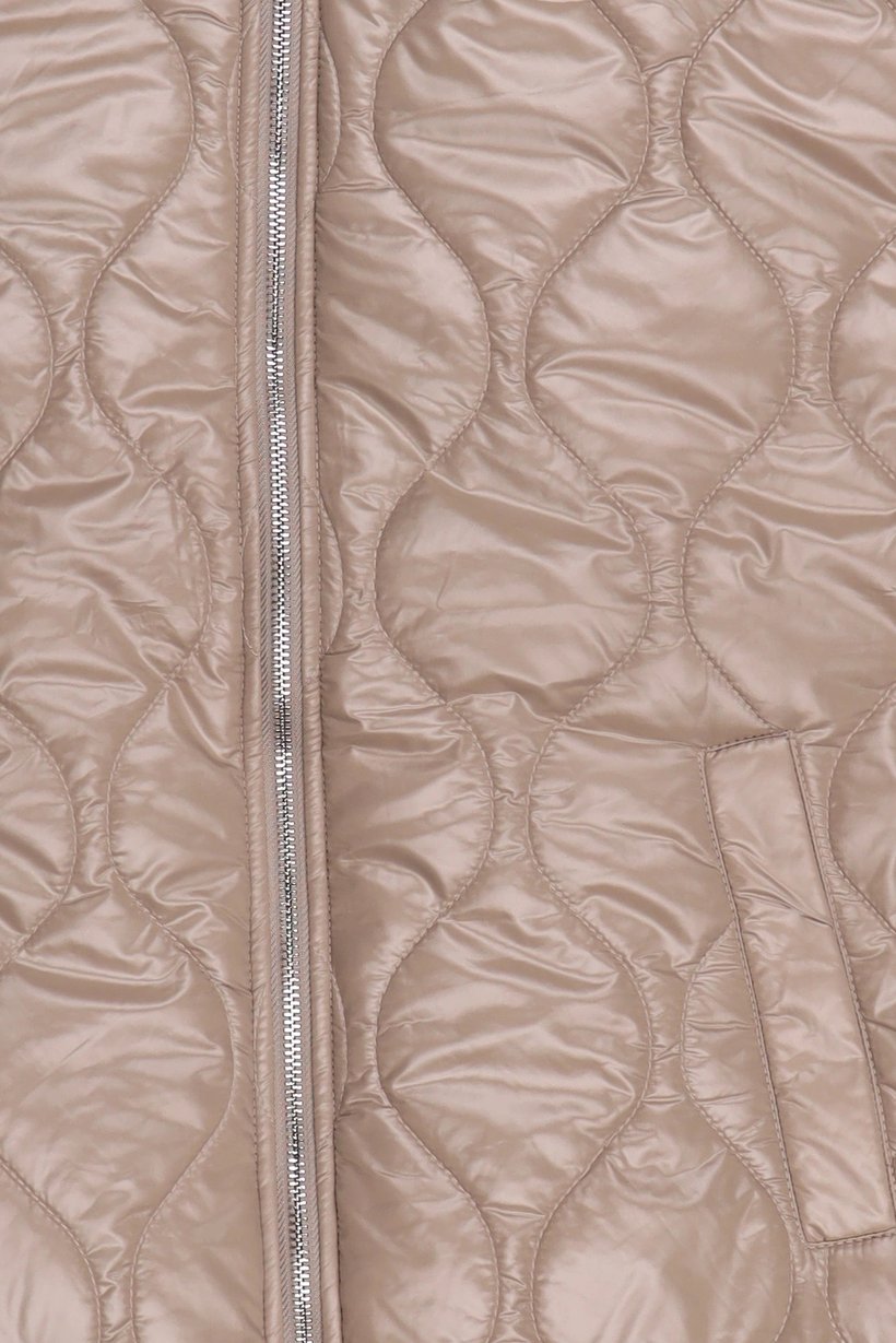 Women Quilted Puffer Jacket, Beige