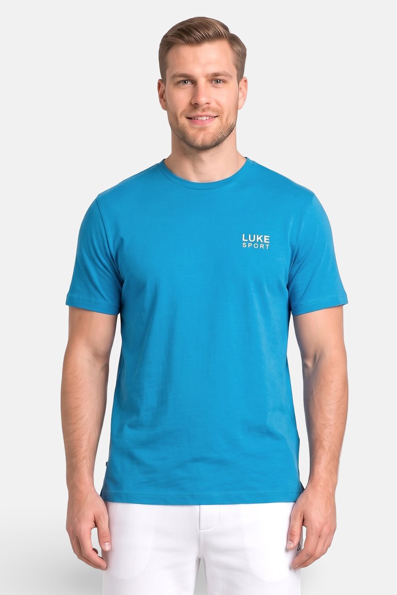 Men Sportswear Fit Short Sleeve Outdoor T-shirt, Blue