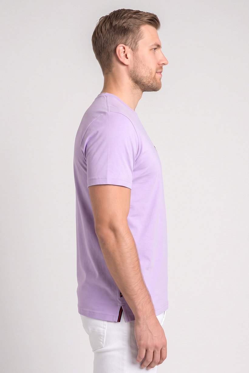 Men Sportswear Fit Short Sleeve Outdoor T-Shirt, Lavender