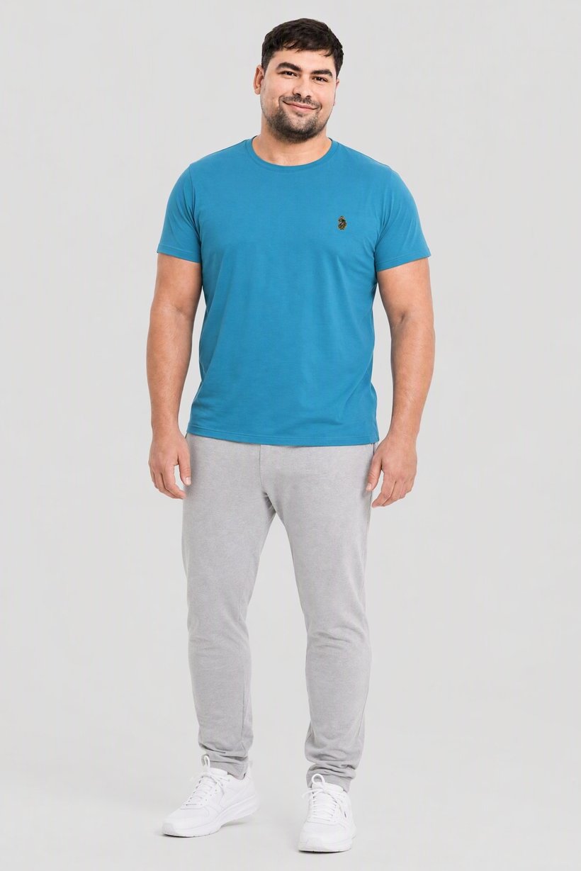Men Sportswear Fit Short Sleeve Outdoor T-Shirt, Blue