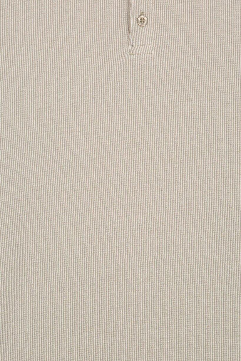 Men Regular Fit Textured Short Sleeve Polo Shirt, Light Sage
