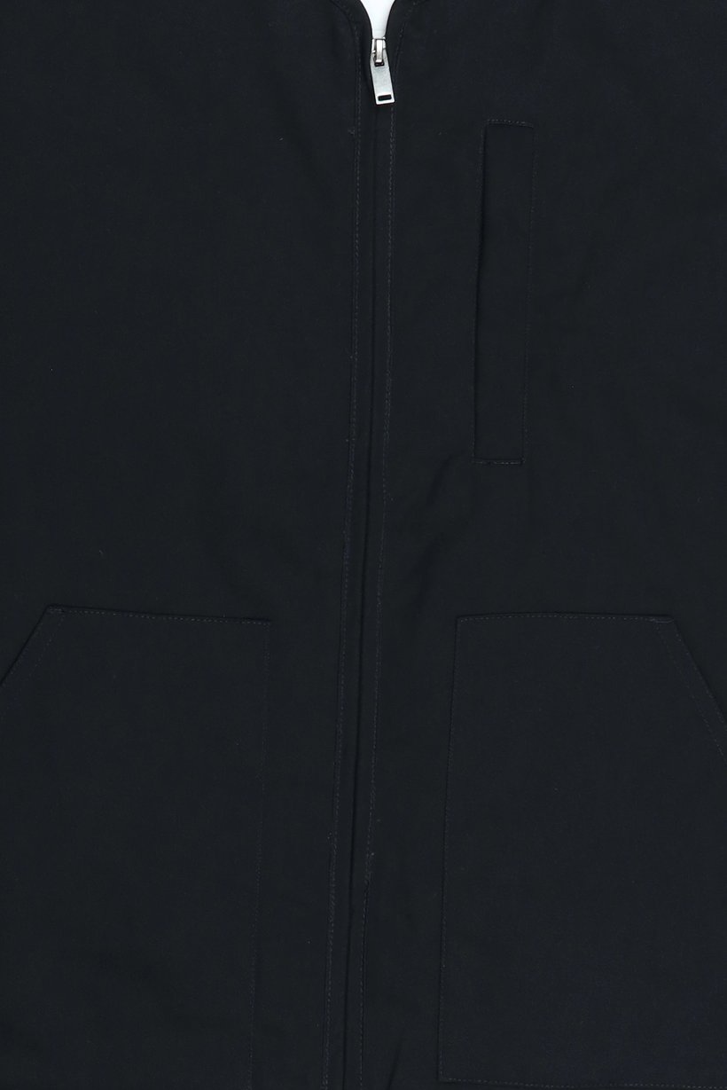 Men Solid Vest Jacket, Black