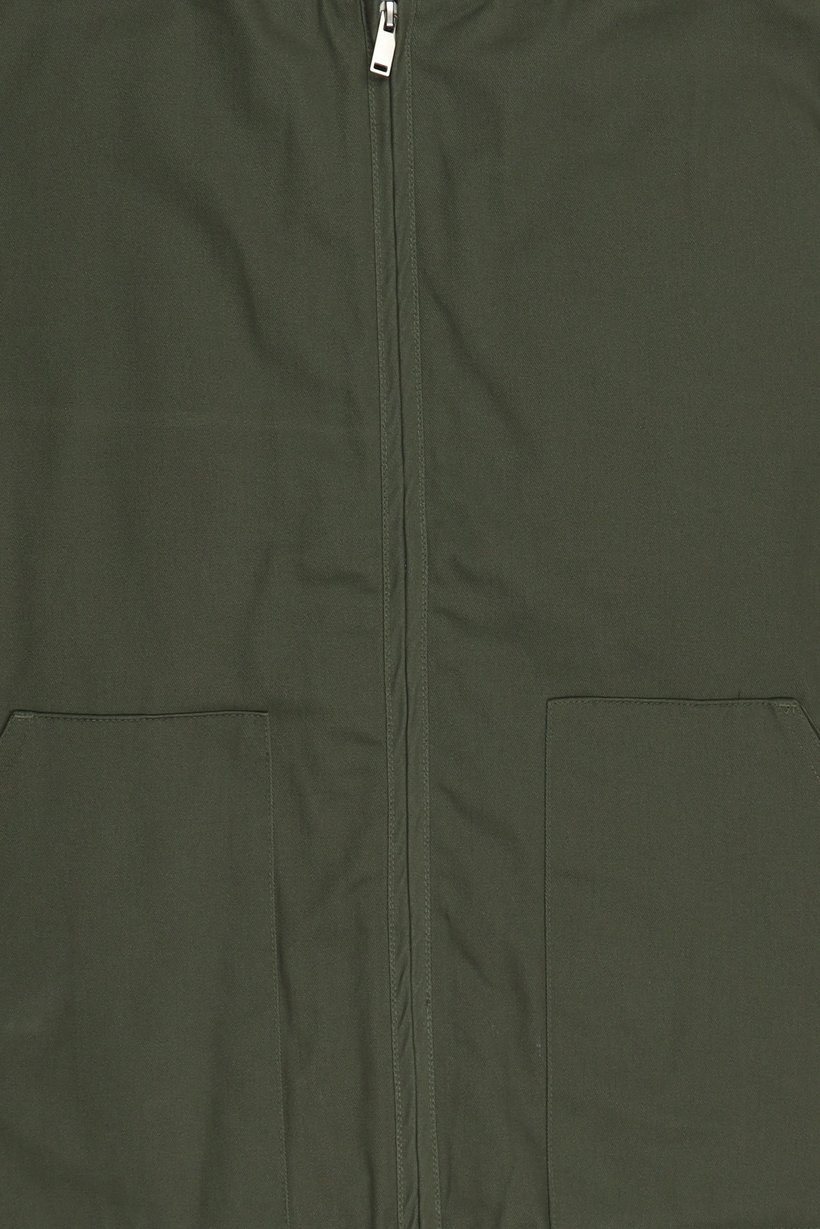 Men Solid Vest Jacket, Khaki