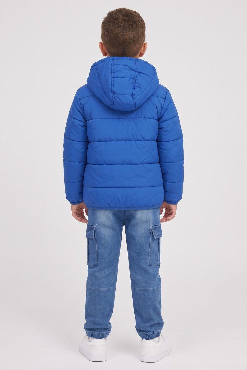 Kids Boy 3 Pcs Jacket And Long Sleeve T-Shirt With Cargo Jeans, Multicolor