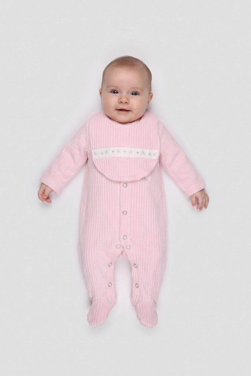 Toddlers Girl 3 Pcs Allover Print Bodysuit And Rompers With Bib, Multicolor