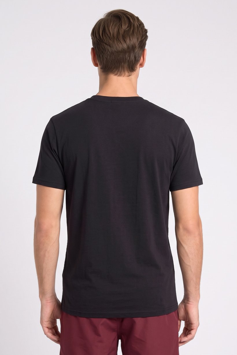 Men Sportswear Fit Short Sleeve Outdoor T-Shirt, Black