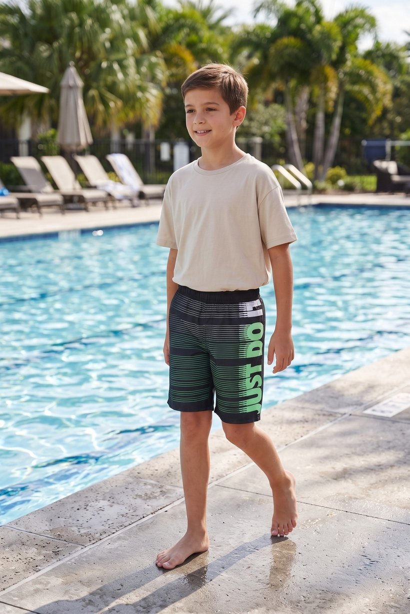 Kids Boy Swim Volley Shorts, Multicolor