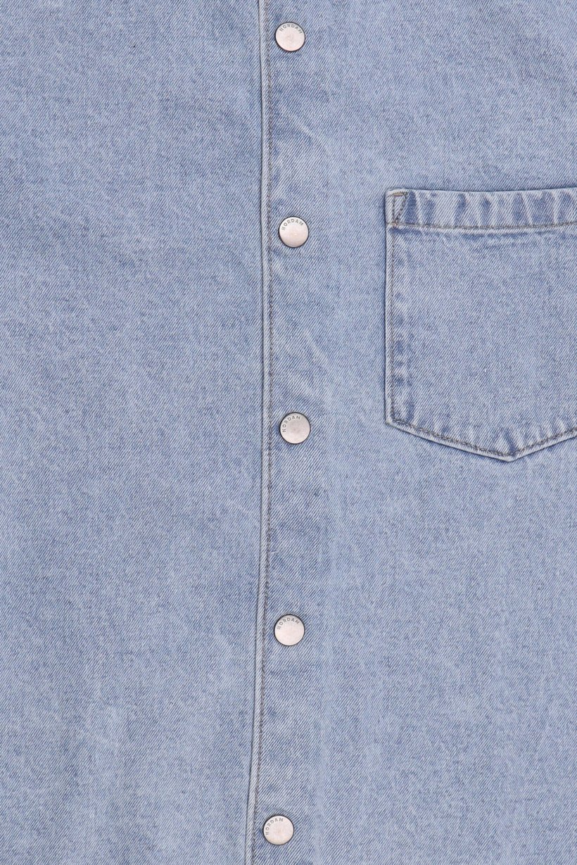 Men Washed Denim Jacket, Blue