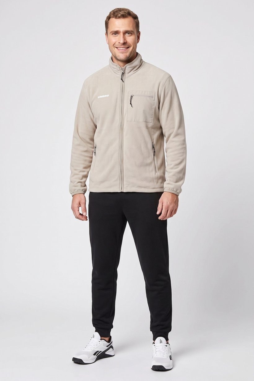 Men Sportswear Fit Long Sleeve Outdoor Jacket, Light Grey