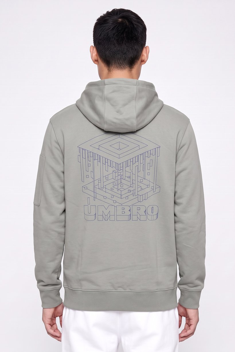 Men Sportswear Fit Long Sleeve Outdoor Hoodie, Grey