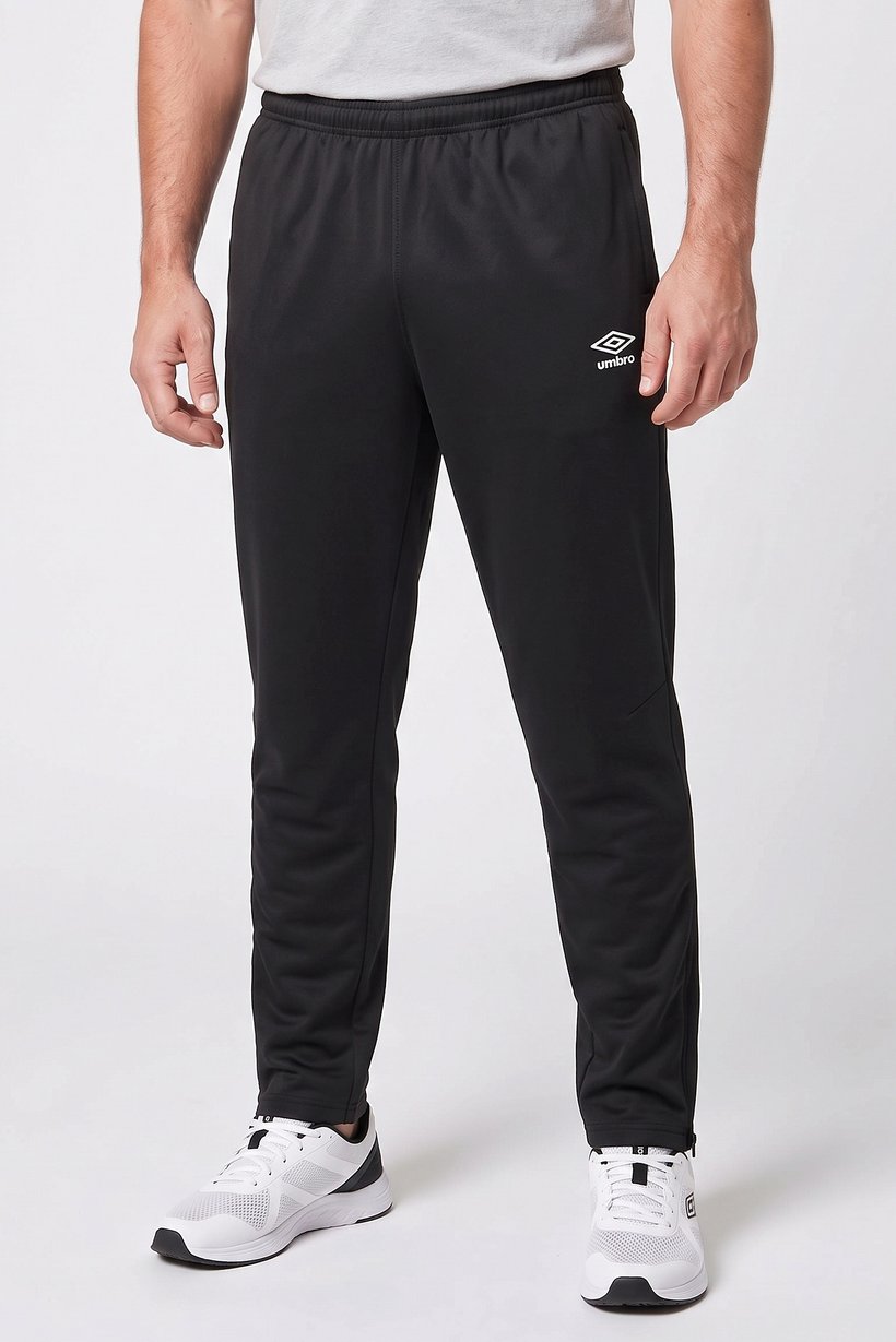 Men Sportswear Fit Drawstring Training Track Pants, Black