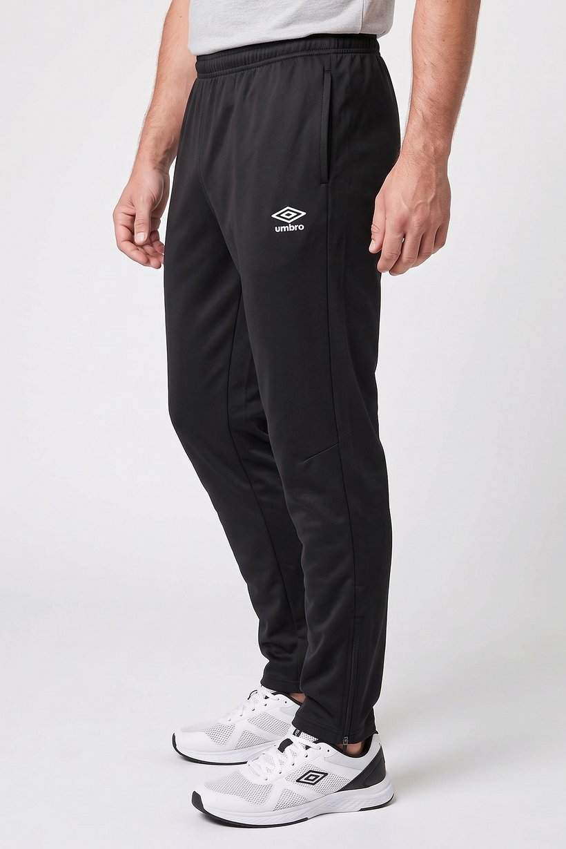 Men Sportswear Fit Drawstring Training Track Pants, Black