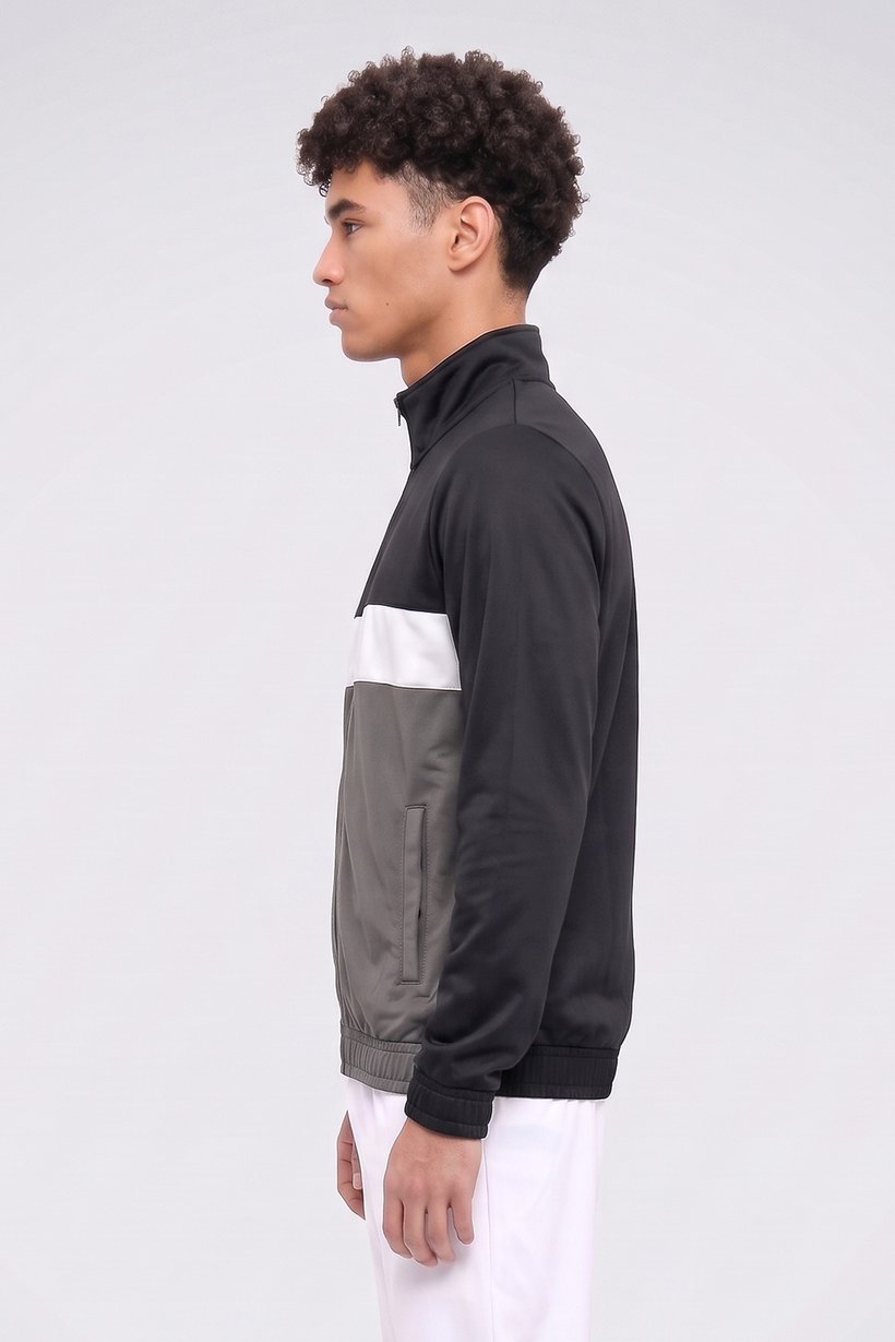 Men Sportswear Fit Long Sleeve Training Jacket, Multicolor