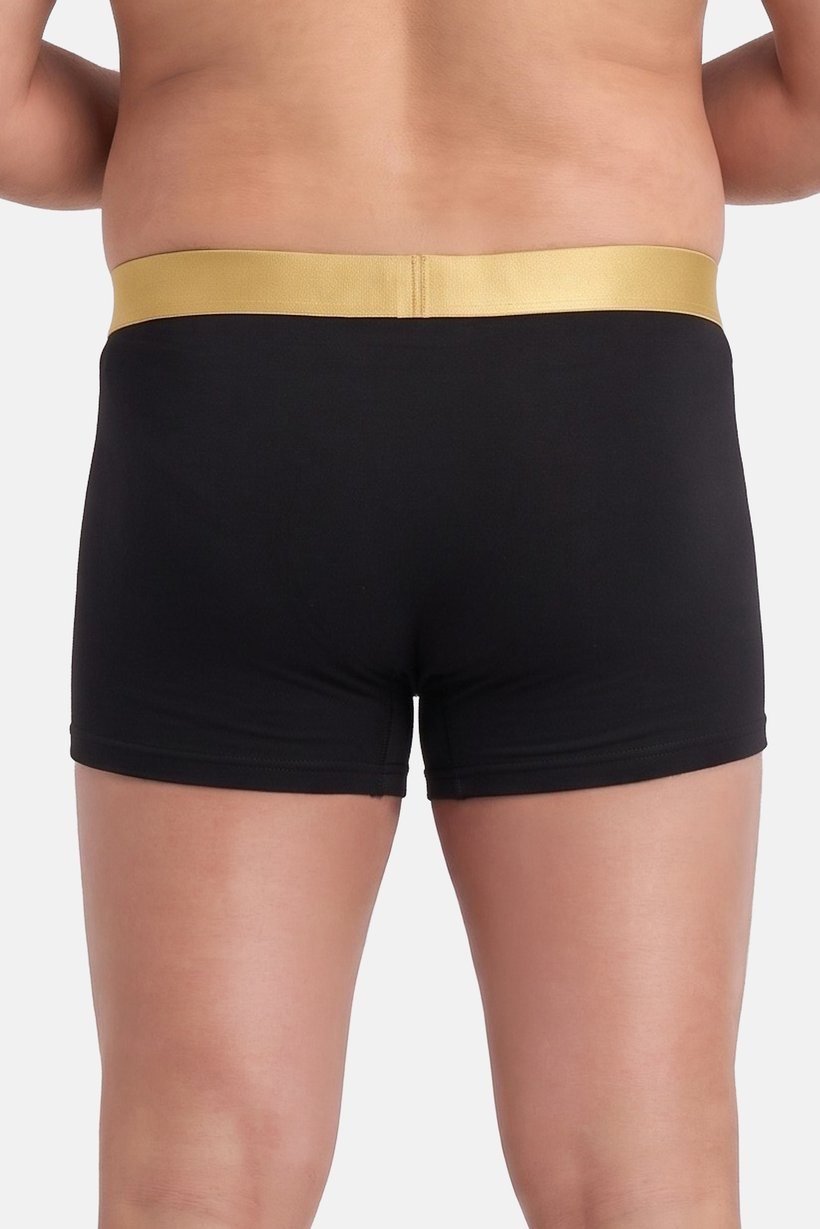 Men 3 Piece Brand Logo Boxer Briefs, Black
