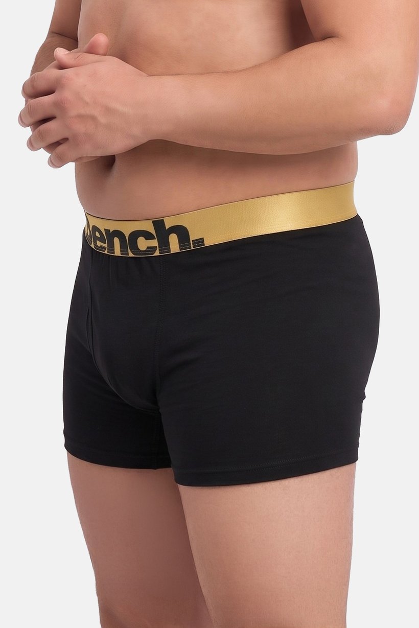 Men 3 Piece Brand Logo Boxer Briefs, Black