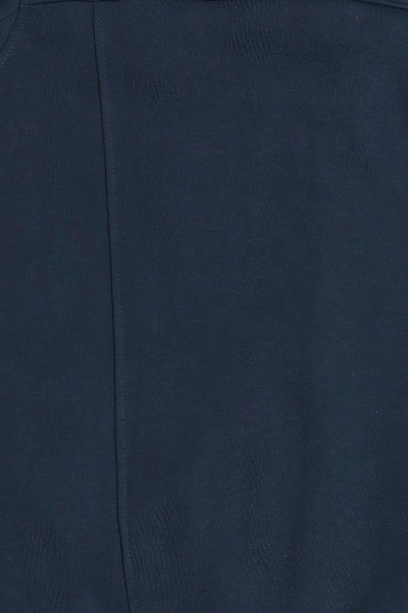 Men Solid Hooded  Jacket, Navy Blue