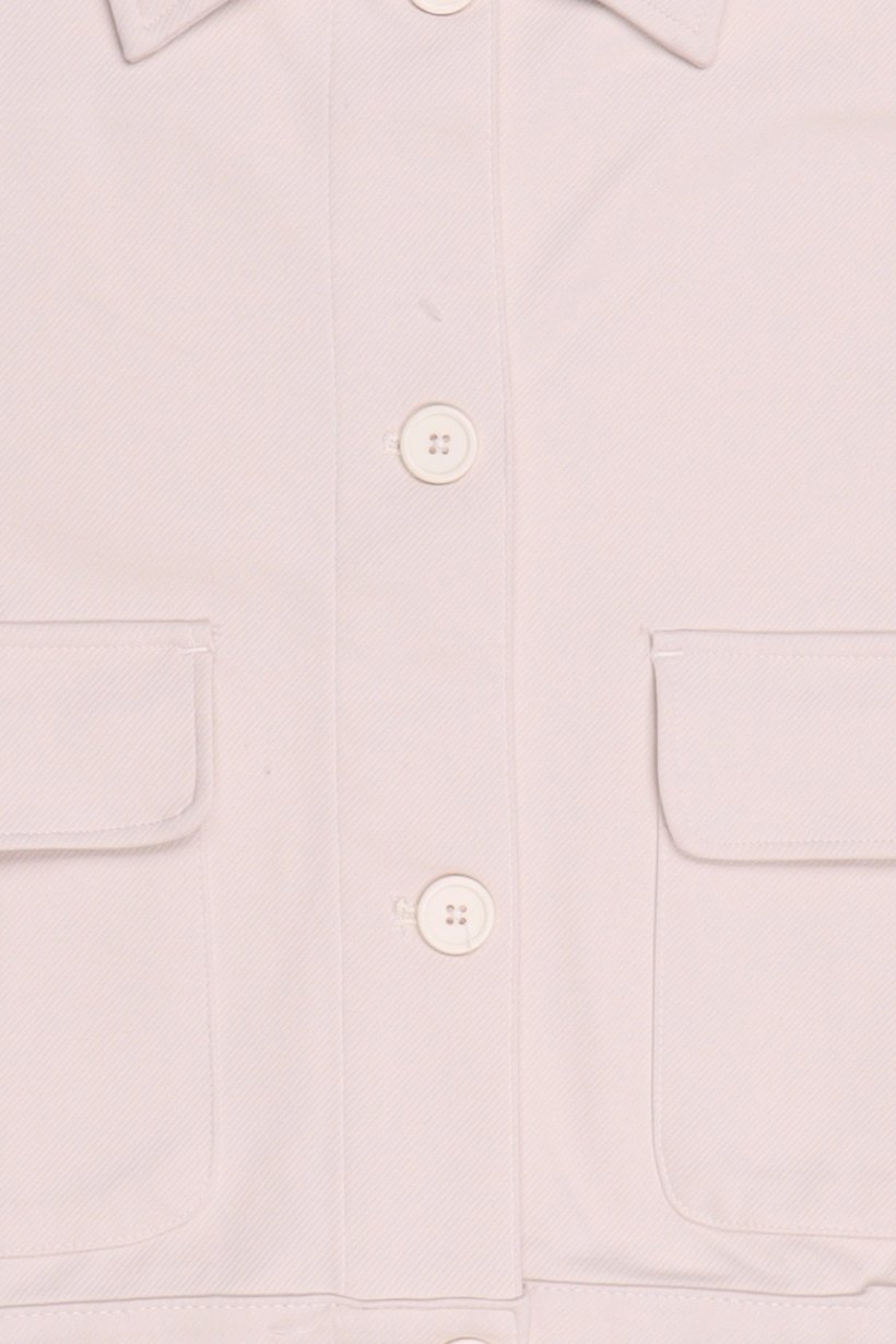 Women Plain Jacket Shirt, Beige
