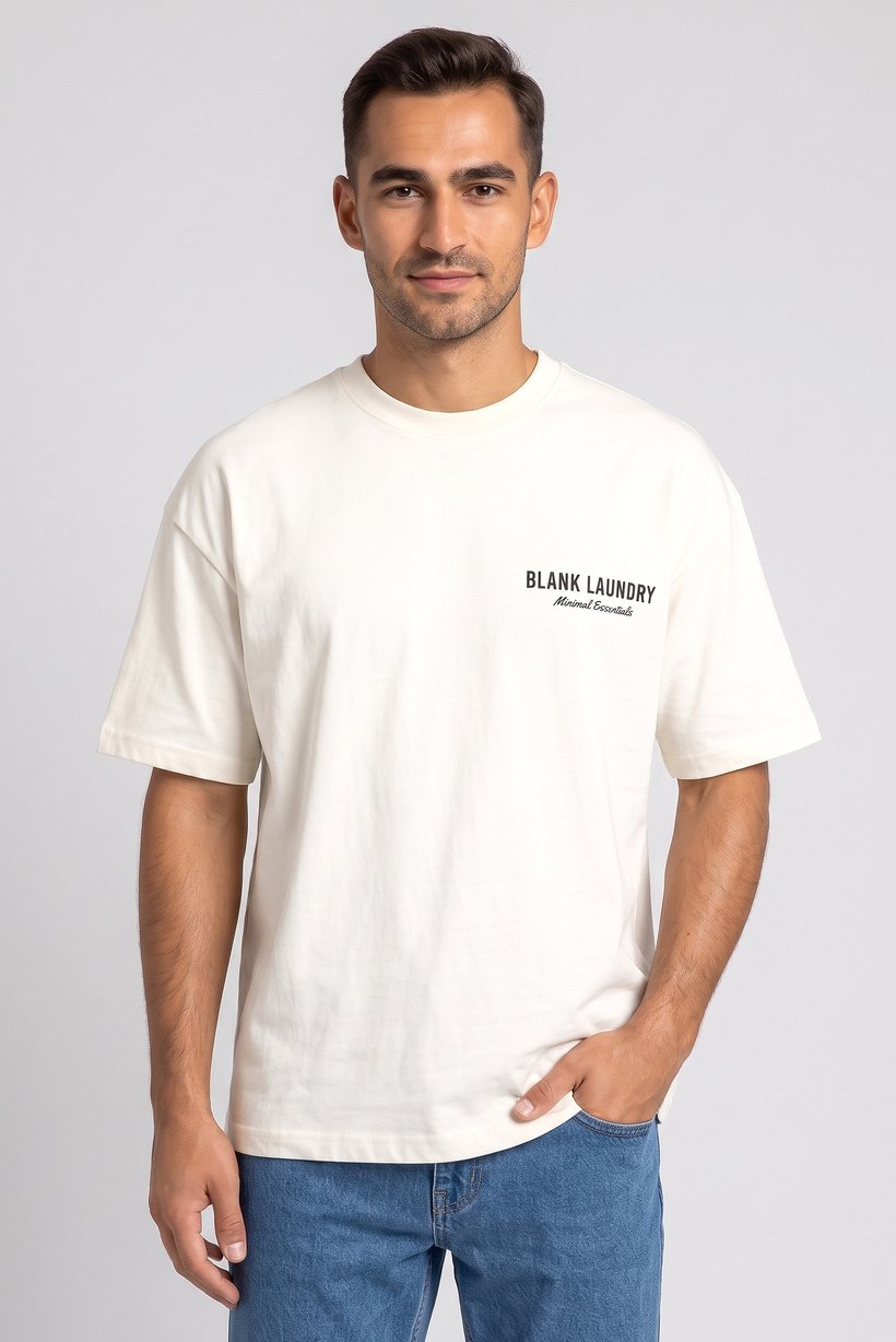 Men Crew Neck Graphic Print Short Sleeve T-Shirt, Beige