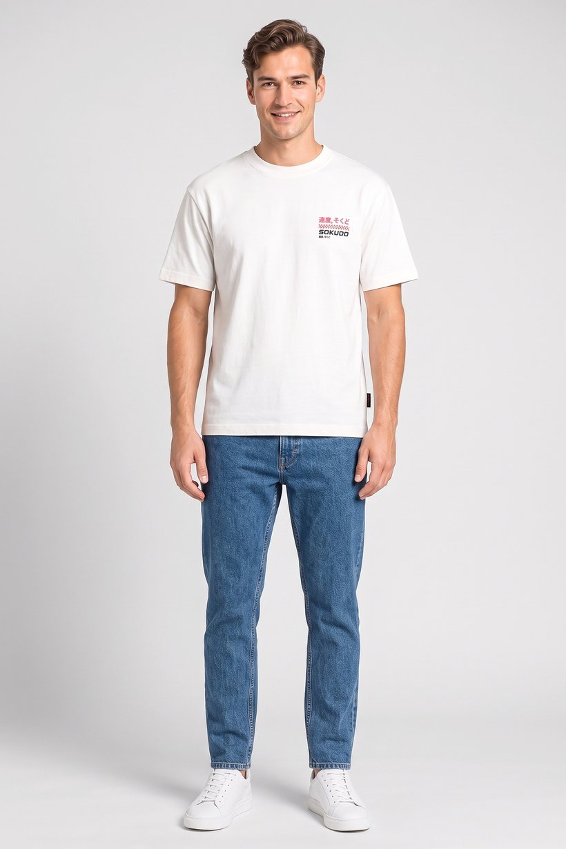 Men Crew Neck Short Sleeve Graphic Printed T-Shirt, Multicolor