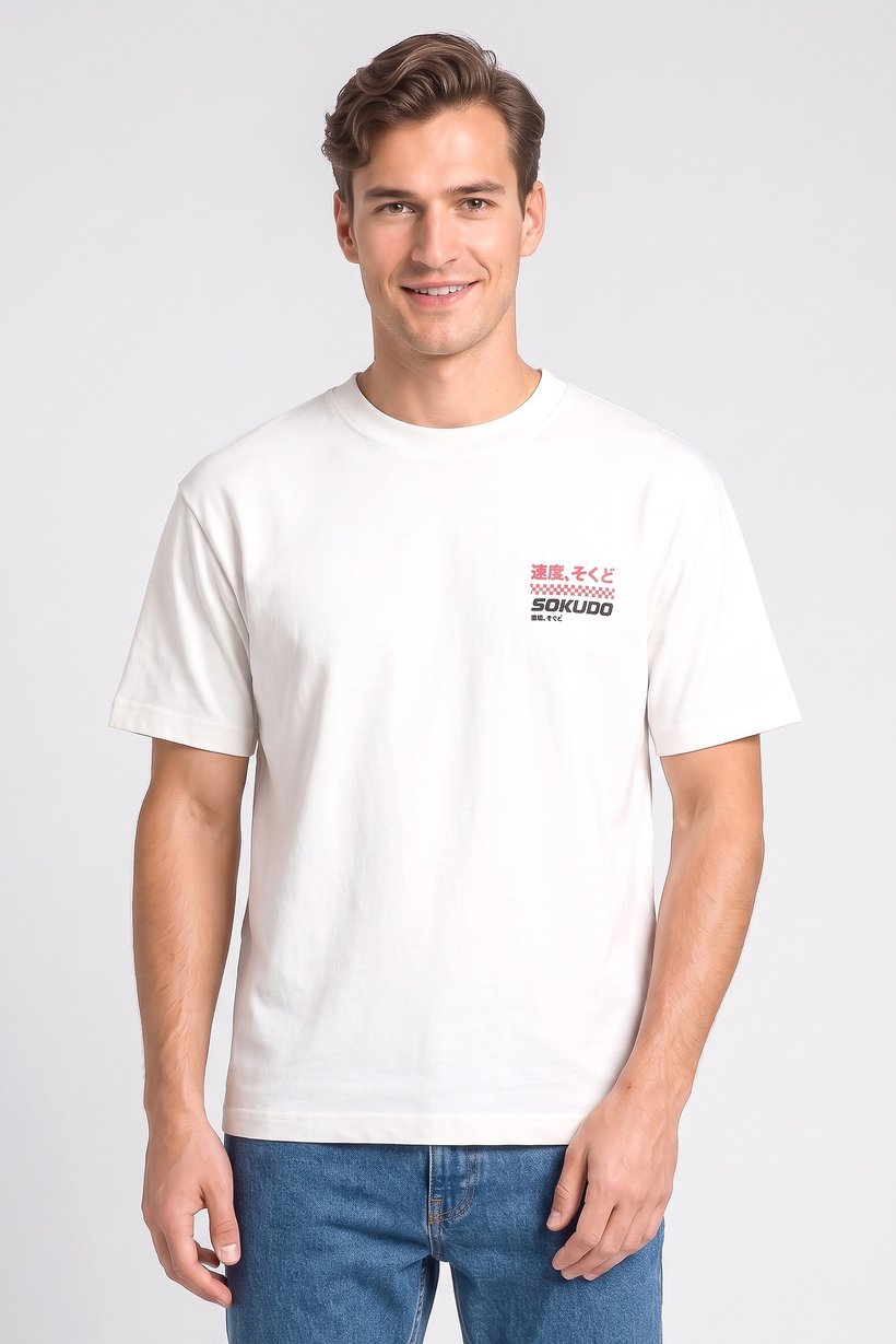 Men Crew Neck Short Sleeve Graphic Printed T-Shirt, Multicolor