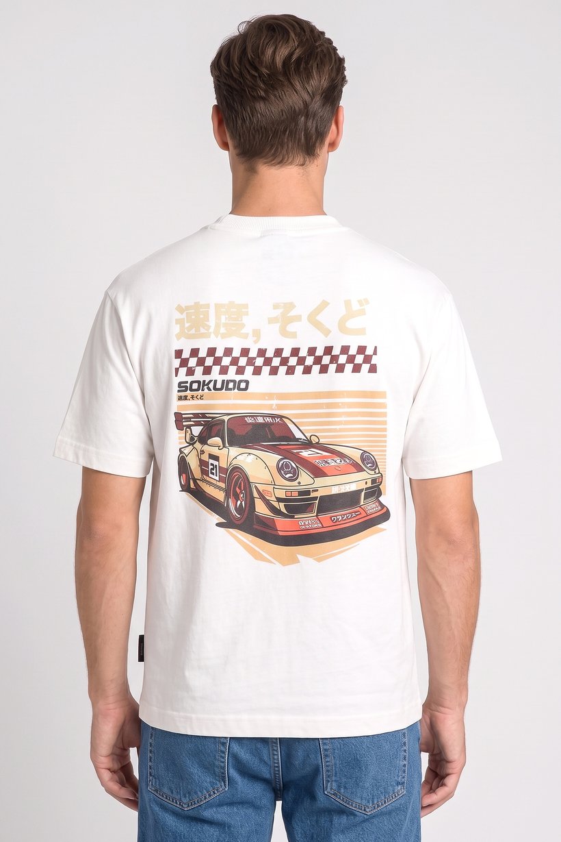 Men Crew Neck Short Sleeve Graphic Printed T-Shirt, Multicolor