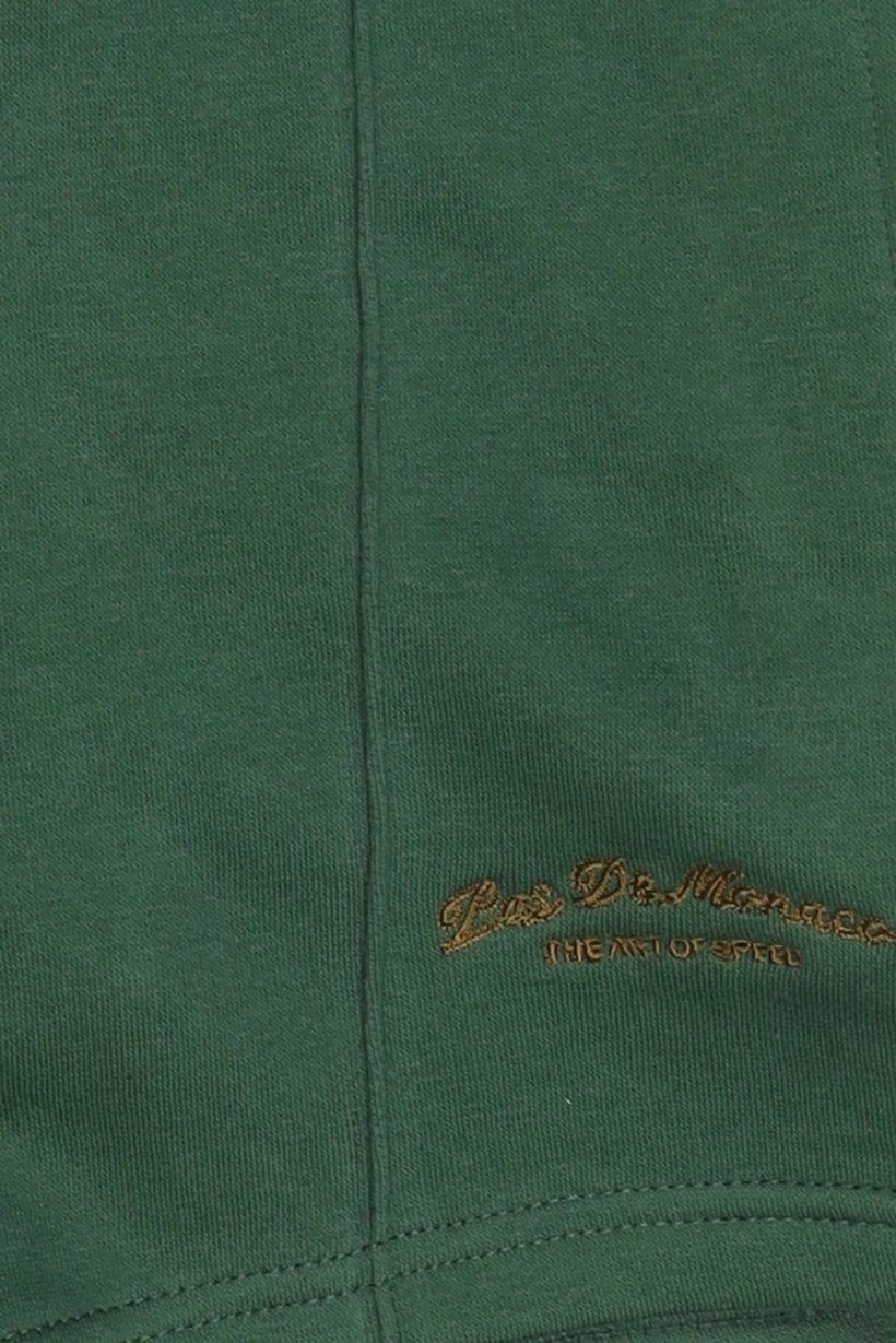 Kids Boy Brand Logo Basic Shorts, Forest Green