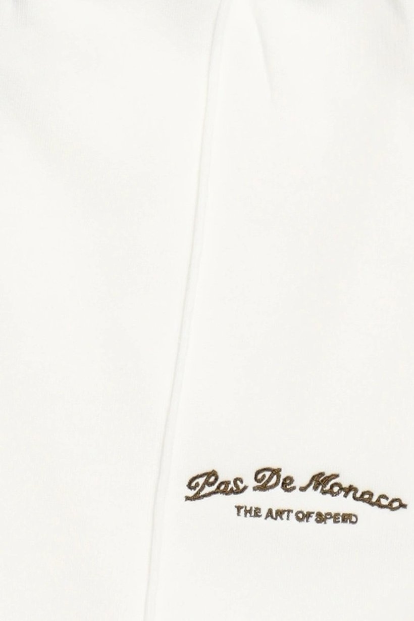 Kids Boy Embroidered Basic Shorts, Off-White